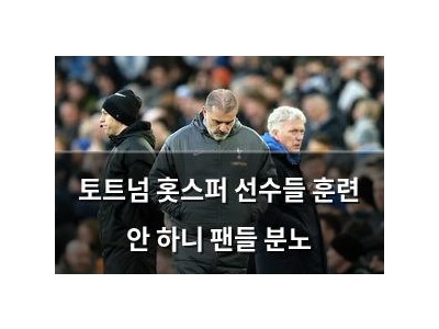 토트넘 홋스퍼 선수들 훈련 안 하니 팬들 분노