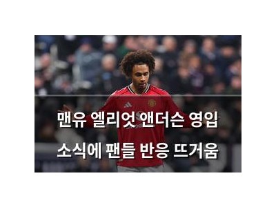 맨유 엘리엇 앤더슨 영입 소식에 팬들 반응 뜨거움