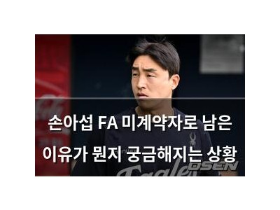 손아섭 FA 미계약자로 남은 이유가 뭔지 궁금해지는 상황