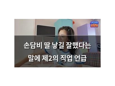 손담비 딸 낳길 잘했다는 말에 제2의 직업 언급
