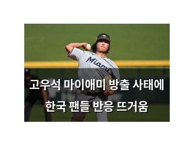 고우석 마이애미 방출 사태에 한국 팬들 반응 뜨거움