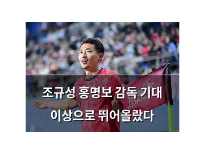 조규성 홍명보 감독 기대 이상으로 뛰어올랐다