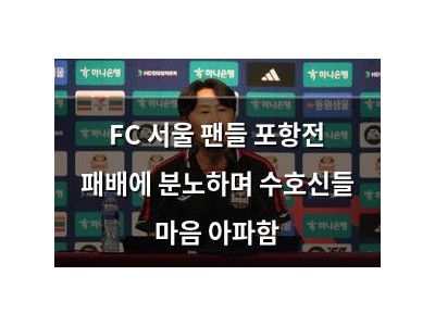 FC 서울 팬들 포항전 패배에 분노하며 수호신들 마음 아파함
